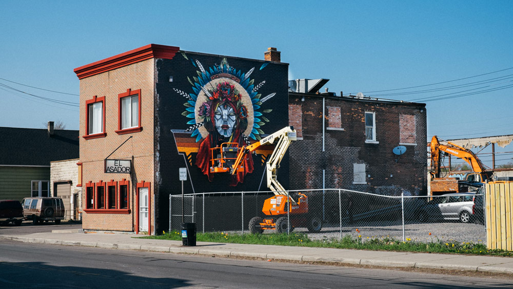 Victor Quinonez aka Marka27 Street Art Mural in Detroit